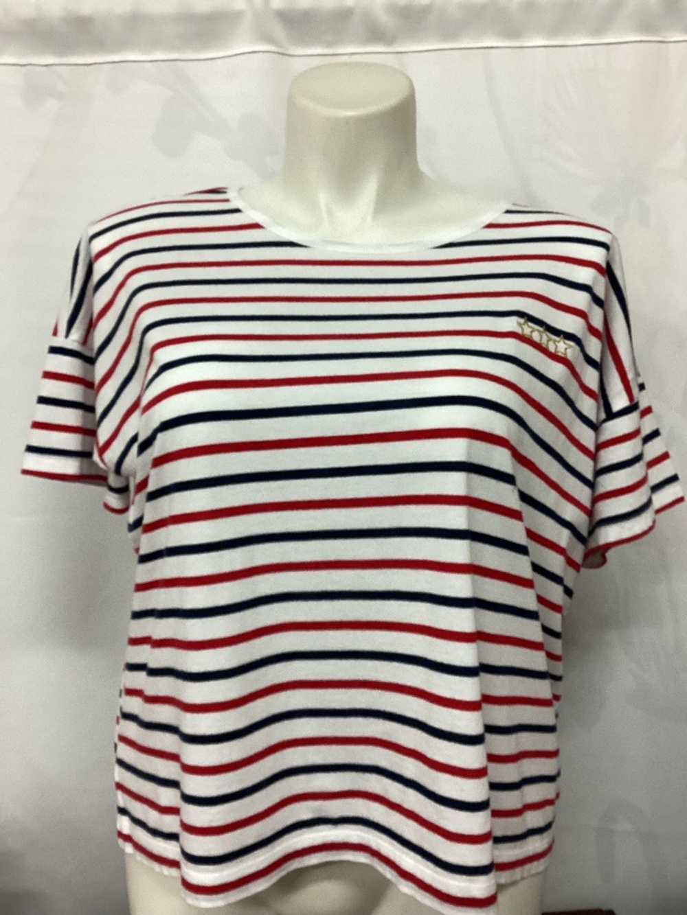 Ann Taylor Loft Red White & Blue Striped Size XL